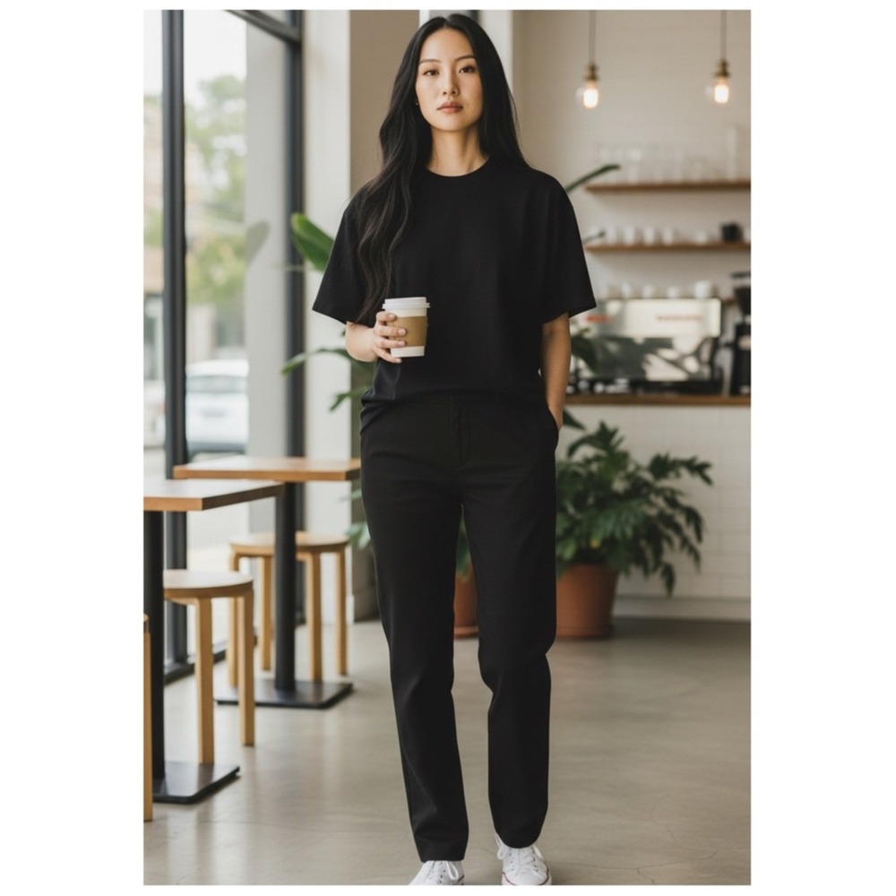 Vince Slim Fit Trousers Women's Size 10 Black Office Wear